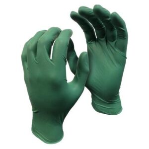 Green Monkey™ 5559PF-L 5559PF Disposable Gloves, L, Green, 9-1/2 in L, Non-Powdered, 4 mil THK, Application Type: Automotive/Janitorial/General Purpose