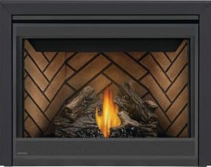 Continental CB42NTREA Gas Fireplace, 42 in, Natural Gas With Propane Conversion Kit available, 22000 BTU, Black