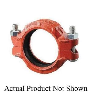VSH Shurjoint® SJT77078PE 7707 Series Flexible Coupling, 8 in, Grooved, Cast Iron, Orange