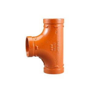 VSH Shurjoint® SJT71202P 7120 Series Tee, 2 in, Grooved, Ductile Iron, Hot Dip Galvanized, Orange