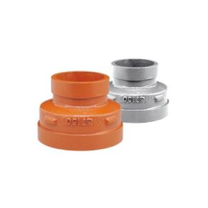 VSH Shurjoint® SJT715032P 7150 Series Concentric Reducing Coupling, 3 x 2 in, Grooved, Ductile Iron, Hot Dip Galvanized, Orange
