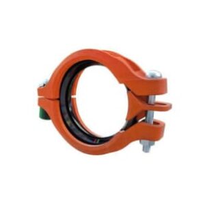 VSH Shurjoint® SJTM073PEHM Rigid Coupling, 3 in, Grooved, Cast Iron, Varnished, Orange