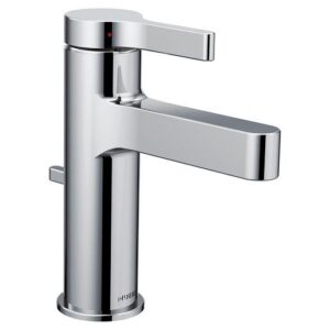 Moen® 6710 Vichy Bathroom Faucet, 1.2 gpm, 4-1/16 in H x Spout, 1 Handle, Pop-Up Drain, 1 Faucet Hole, Chrome