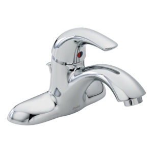 Delta® 580LF-TP Innovations Centerset Bathroom Faucet, Polished Chrome, Single Handle, 1.5 gpm