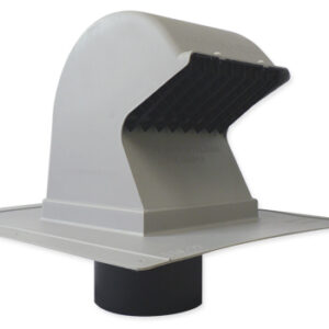PrimexVents RV2825 Goose-Neck Roof Vent With Screen, Black