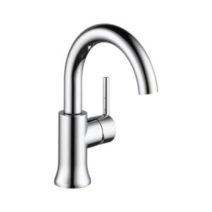 Delta® 559HA-DST Trinsic Single-Handle Bathroom Faucet, Commercial, 1.2 gpm, 5-3/4 in H x Spout, Single Handle, Push Pop-Up Drain, 1 Faucet Hole, Polished Chrome