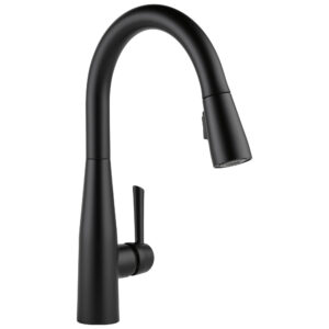 Delta® 9113-BL-DST Essa Pulldown Kitchen Faucet, 1.8 gpm, Matte Black, Single Handle, 1 or 3 Faucet Holes, Commercial
