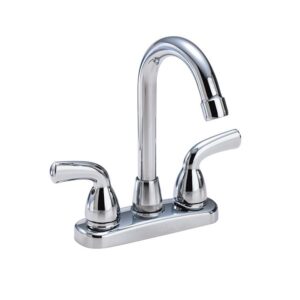 Waltec® 82104LF Two Handle Bar Faucet, Waltec, Polished Chrome, 2 Handles, 4 in Center, 2.2 gpm