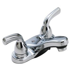 Waltec® 82234LF Waltec Two Handle 4 in Centerset Faucet, Polished Chrome, 2 Handles, 1.5 gpm
