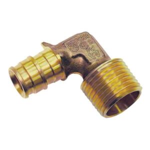 Uponor LF4125050 ProPEX® 90 deg Elbow, 1/2 in, F1960 Cold-Expansion PEX x MIP, Lead-Free Brass