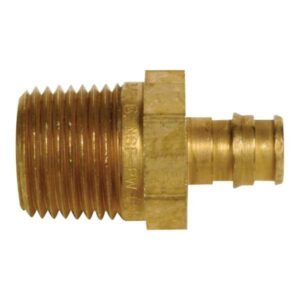 Uponor LF4525050 ProPEX® Adapter, 1/2 in, F1960 Cold-Expansion PEX x MNPT, Lead-Free Brass