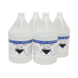 ClearTech HC3110 Hydrochloric Acid (Muriatic Acid) 31.45%, NSF® 60, 4L Case