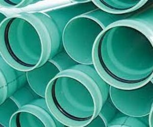 Approved Vendor 11913, PVC Pipe, SDR-35 Solid Sewer Pipe, 8 in x 14 ft, Gasketed End, Green