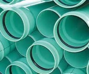 Approved Vendor 11914, PVC Pipe, SDR-35 Solid Sewer Pipe, 10 in x 14 ft, Gasketed End, Green