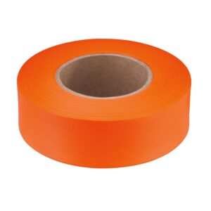 Empire® 77-002 Flagging Tape, Orange, 200 ft L, 1 in W, Durable Plastic