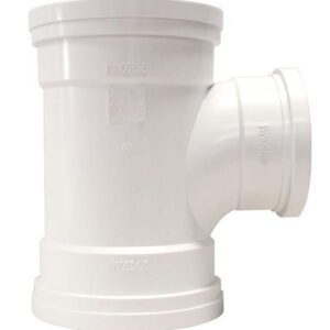 GPK Products 113-0044 Gasketed Sewer Fitting, TY GxGxG, 4 in, PVC