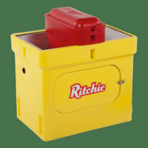 Ritchie® R8270 Omni 3 Waterer, 10 gal, Yellow/Red, Stainless Steel/Poly