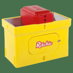 Ritchie® R6533 Omni 5 Waterer, 16 gal, Yellow/Red, Stainless Steel/Poly