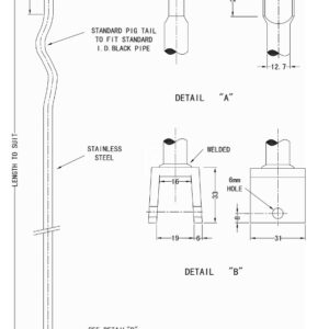 Westview SBRWC1/2-8 Service Box Rod With Welded Clevis, 1/2 in x 8 ft