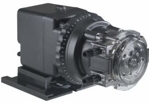 Stenner Pumps 45MJH1B1STAA Peristaltic Metering Pump, 3 gpd, 1/4 in Outlet, 1/30 hp, Santoprene, Polycarbonate, Polyprolylene