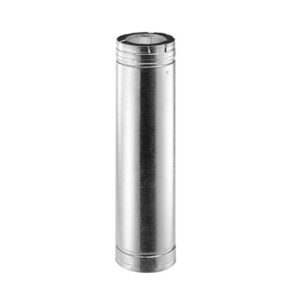 DuraVent® 58DVA-12 DirectVent Pro Chimney Pipe, 12 in L, Aluminum/Galvanized Steel, Black