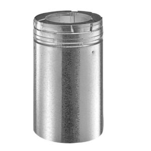 DuraVent® 58DVA-08A DirectVent Pro Chimney Pipe, 8-1/2 in L, Aluminum/Galvanized Steel, Black