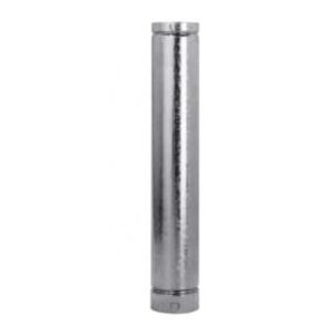 Belvent Manufacturing 110404 Round Rigid Pipe, 4 x 36 in, Aluminum Inner/Galvanized Steel Outer
