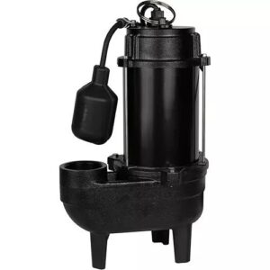 LEO® USC-37W-1-20 Sewage Pump, 1/2 hp, 120 V, 2 in NPT Outlet, Cast Iron Body/Carborundum & Carborundum Seal, 9.5 A