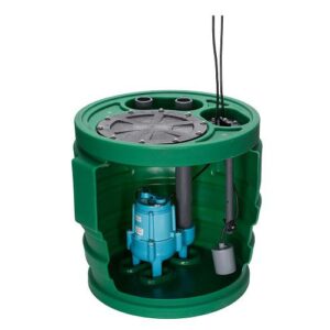 Little Giant® 509679 9JF3V2D Pit Plus Jr Sewage Pump System, 2 in Discharge Pipe, 2 in Solid Handling, 0.4 hp, 115 VAC, 1 Phase, Cast Iron, 1750 rpm Motor