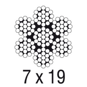 BEN-MOR® 014719S4 Stainless Steel Cable, Stainless Steel, 1/4 in Dia