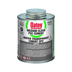 Oatey® 31537 Medium PVC Cement, 473 mL Container, Clear