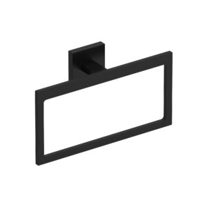 RiobelPRO® P947BK Riobel Cross Collection Towel Ring, 5-1/8 in H x 2 in D, Black