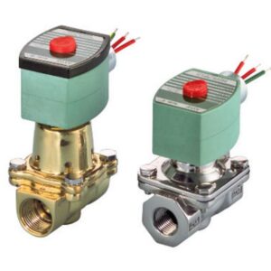 Asco 8210G002 2-Way Solenoid Valve, 1/2 in, 125/100 psi, Brass Body, 120 V