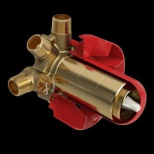 RiobelPRO® R95 Rough-In Valve, 1/2 in MNPT Inlet x 1/2 in MNPT Outlet, 3 Ways