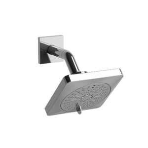 RiobelPRO® P343C Riobel Cross Collection 2-Jet Shower Head With Arm, 1.5 gpm Min, 2 gpm Max Flow, 2 Spray Patterns, Chrome