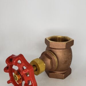 LynCar 8075114 Globe Valve, 1-1/4 in, PEX x FIP, Brass Body, Buna-N