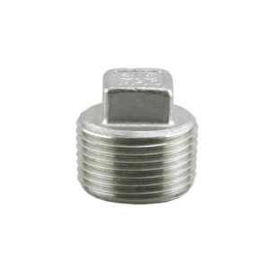 Boshart Industries SSH316P-03 Heavy Cored Plug, 3/8 in, MNPT, 150 lb, 316 Stainless Steel