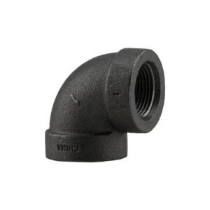 Boshart Industries BL3E-07 Black Malleable Iron Elbow, 3/4 in, FPT, 300 lb