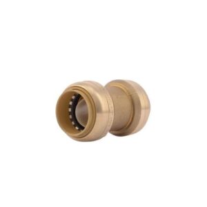 SharkBite® U006LF Brass Coupling, 3/8 in, Push-Fit