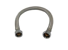 LynCar 55586 Water Heater Supply Lines, 18 in L, Stainless Steel