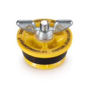 Cherne® 270210 Mechanical Plug, 1-1/2 in Pipe, 17 psi Working, Metal, Yellow