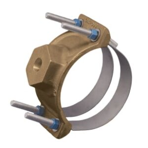 ROBAR 270642SS Saddle Clamp, Cast Bronze Clamp, 4 in x 2 in IPS, AC x FIP, 300 psi
