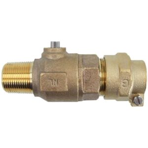 CAMBRIDGE BRASS™ 301NL-M3B3 Mainstop Ball Valve, 3/4 in, MIP Compression x Campak Compression, Full-Port, Lead-Free Brass, EDPM/Buna-N
