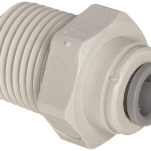 John Guest® PI011623S-US Speedfit Adapter, 1/2 x 3/8 in, Comp x MIP, Acetal