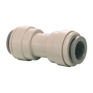 John Guest® PI0412S-US Push-Fit Equal Straight Connector, 3/8 in, Tube OD, Acetal, Gray