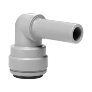 John Guest® PI221212S-US Stem Elbow, 3/8 in, Insert x Push-Fit, Acetal, Gray