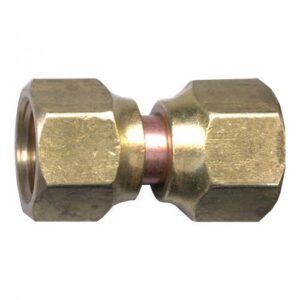 Fairview 34-8 Flare Tube Swivel Coupling, 1/2 in, 45 deg SAE Female Flare Tube, Brass