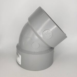 Westlake Pipe & Fittings DL321-040 Low-Rise 45 deg Elbow, 4 in, Hub x Hub, PVC
