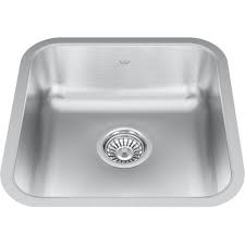 Kindred QSUA1616-6 Stainless Steel Sink, Satin/silk, 15-3/4 x 15-3/4 x 6 in, Undermount Mounting, 19 Gauge Stainless Steel
