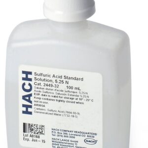 Hach® 244932 Sulfuric Acid Standard Solution 5.25 N, 100 mL, 0.5 pH